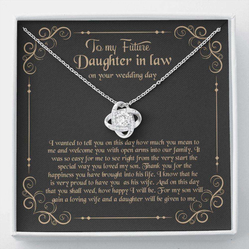 Daughter-In-Law Necklace, To My Daughter-In-Law, Gift For Daughter-In-Law, To My Future Daughter-In-Law Wedding Day Necklace Gift Dughter's Day Rakva