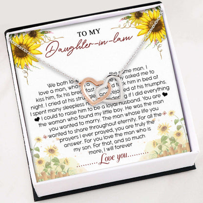 Daughter-In-Law Necklace, To My Daughter-In-Law Gifts “ Gift For Daughter In Law Heart Necklace Dughter's Day Rakva