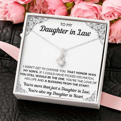 Daughter-In-Law Necklace, To My Daughter-In-Law Honor Alluring Beauty Necklace Gift Dughter's Day Rakva