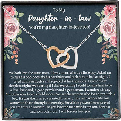 Daughter-In-Law Necklace, To My Daughter In Law Necklace Gift, Daughter In Law Birthday Gifts Ideas Dughter's Day Rakva