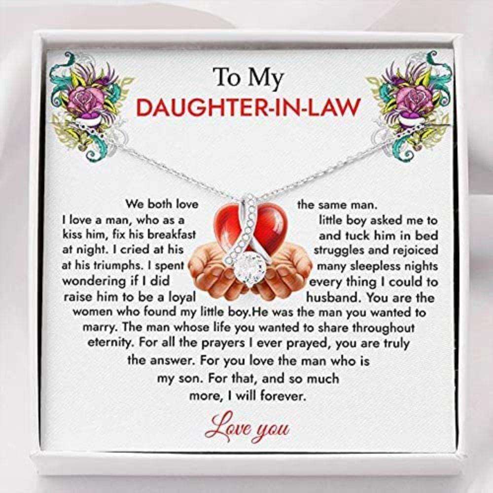 Daughter-In-Law Necklace, To My Daughter-In-Law Necklace Gift For Daughter Love Always Dughter's Day Rakva