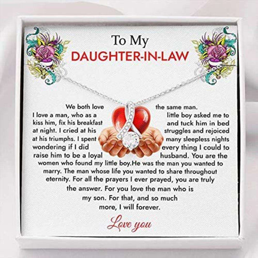 Daughter-In-Law Necklace, To My Daughter-In-Law Necklace Gift For Daughter Love Always Dughter's Day Rakva