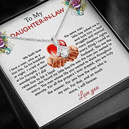 Daughter-In-Law Necklace, To My Daughter-In-Law Necklace Gift For Daughter Love Always Dughter's Day Rakva