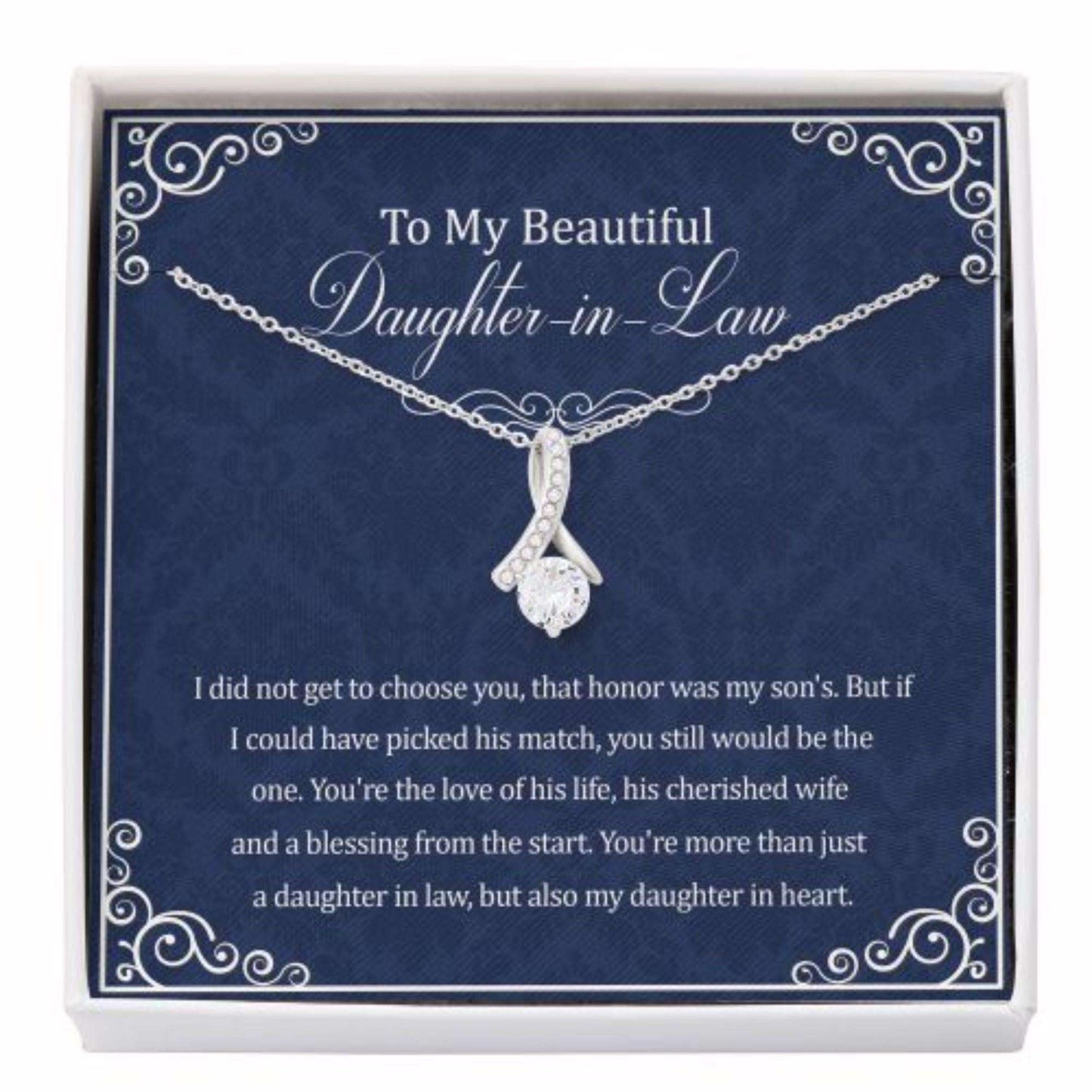 Daughter-In-Law Necklace, To My Daughter-In-Law Necklace, Gifts From Mother In Law Wedding Gift, Alluring Beauty Dughter's Day Rakva