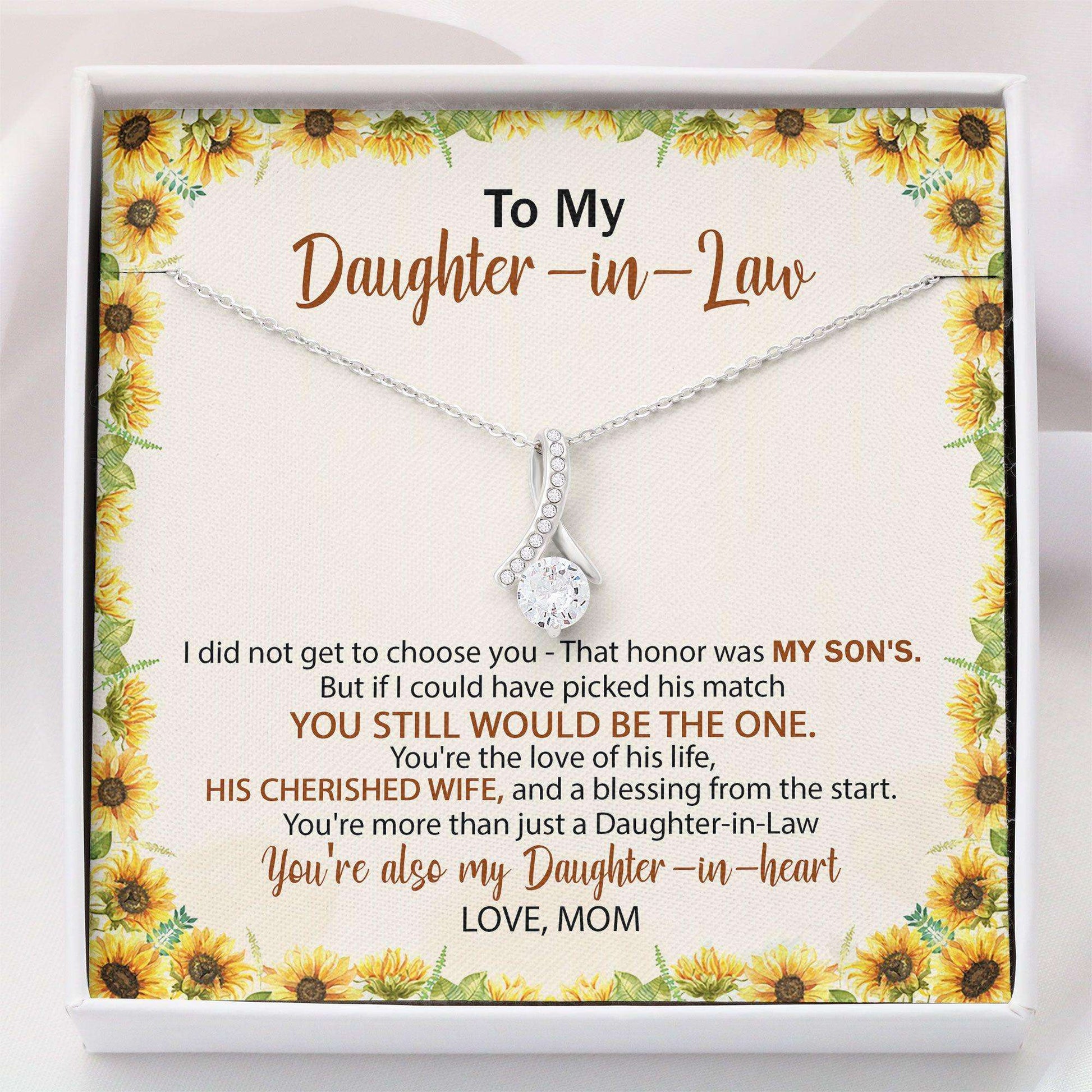 Daughter-In-Law Necklace “ To My Daughter-In-Law Wedding Gift From Mother-In-Law Dughter's Day Rakva