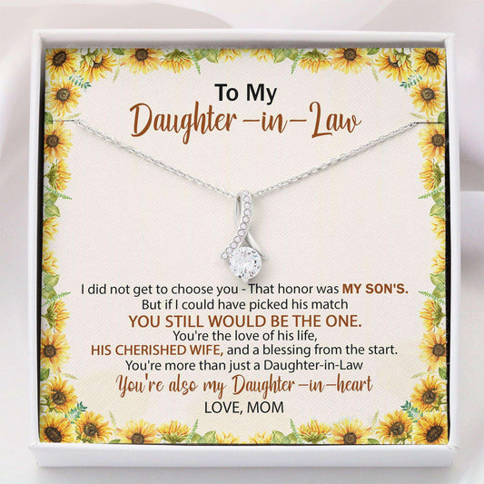 Daughter-In-Law Necklace “ To My Daughter-In-Law Wedding Gift From Mother-In-Law Dughter's Day Rakva