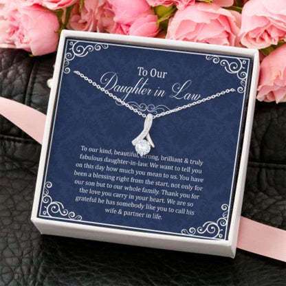 Daughter-In-Law Necklace, To Our Daughter-In-Law Gift, Gift For Daughter-In-Law Alluring Beauty Necklace, Wedding Gift Dughter's Day Rakva