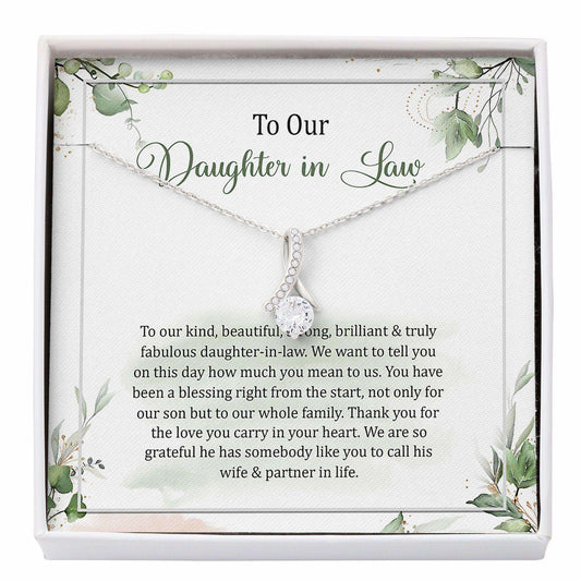 Daughter-In-Law Necklace, To Our Daughter-In-Law Gift, Gift For Daughter-In-Law Wedding Day Alluring Beauty Necklace Dughter's Day Rakva