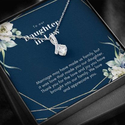 Daughter-In-Law Necklace, Wedding Day Gift For Daughter In Law, To Our Daughter In Law Alluring Beauty Necklace Dughter's Day Rakva