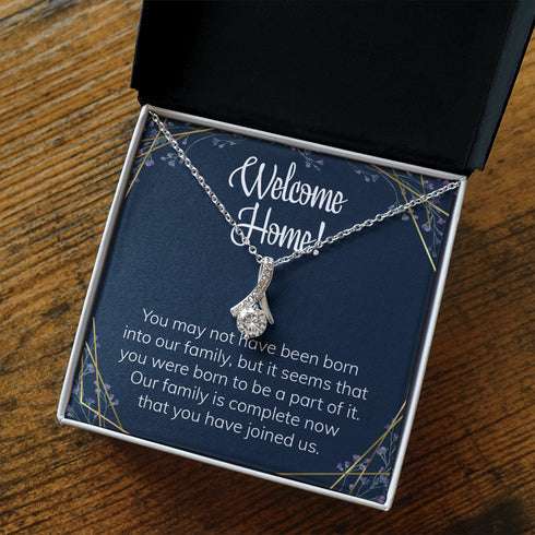 Daughter-In-Law Necklace, Welcome Home Gift “ Stepdaughter Daughter-In-Law Adoption Gift For Girl “ Alluring Necklace Dughter's Day Rakva