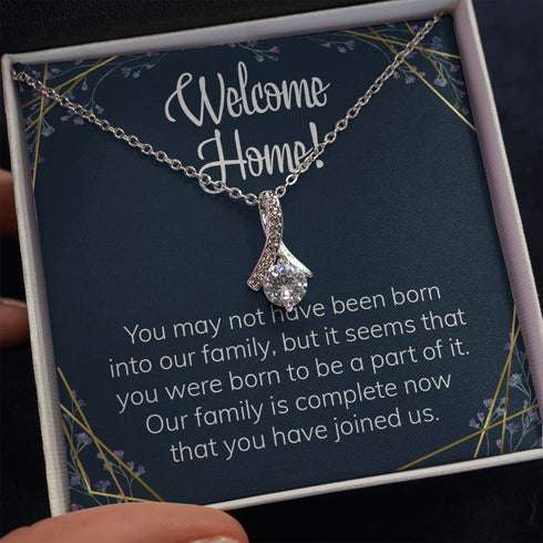 Daughter-In-Law Necklace, Welcome Home Gift “ Stepdaughter Daughter-In-Law Adoption Gift For Girl “ Alluring Necklace Dughter's Day Rakva