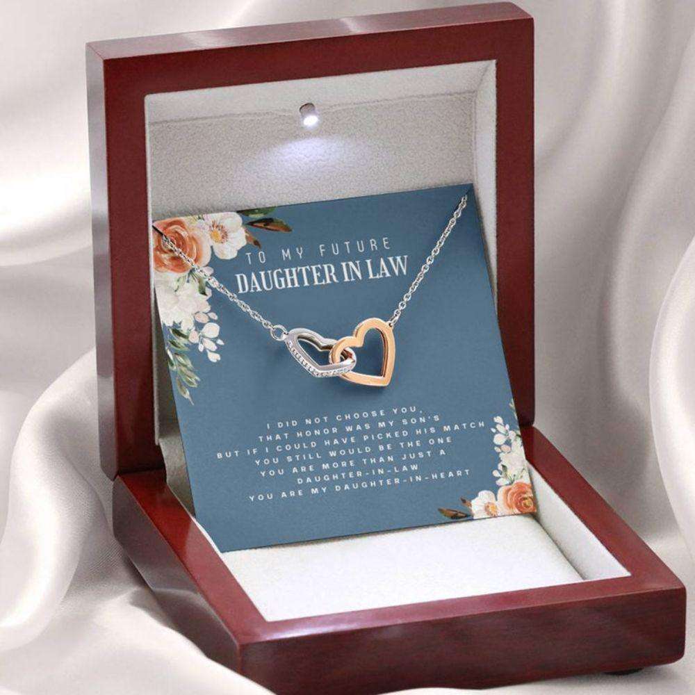 Daughter-In-Law Necklace,To My Future Daughter-In-Law Hearts Necklace, Bonus Daughter Gift, Daughter By Heart Present Dughter's Day Rakva