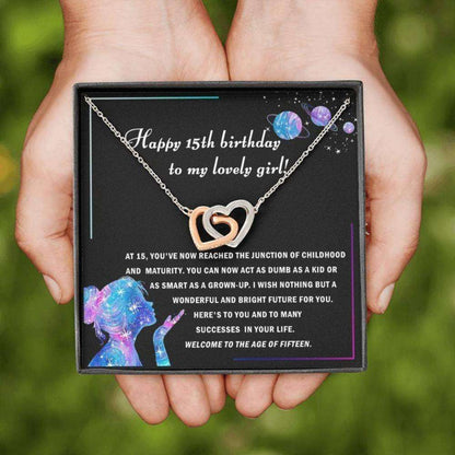 Daughter Necklace, 15Th Birthday Necklace For Her, Happy 15Th Birthday Necklace For Daughter, 15Th Birthday Jewelry, Meaningful Birthday Necklace Dughter's Day Rakva
