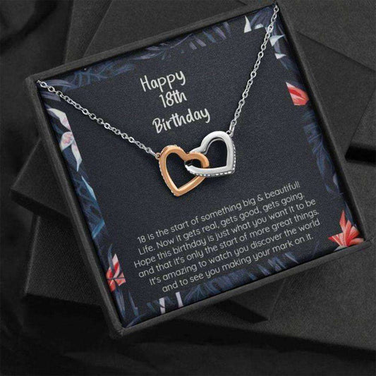 Daughter Necklace, 18Th Birthday Gift, Now It Gets Good, Cz Hearts Necklace Dughter's Day Rakva