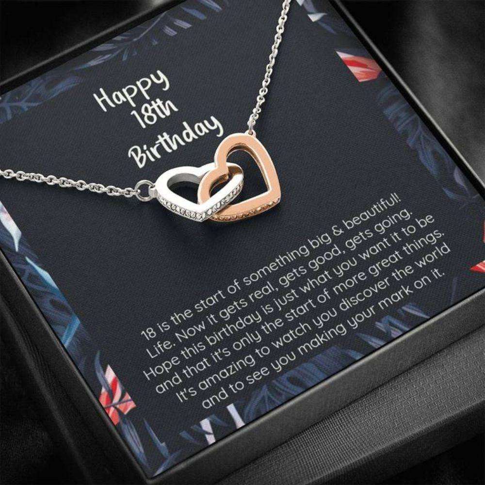 Daughter Necklace, 18Th Birthday Gift, Now It Gets Good, Cz Hearts Necklace Dughter's Day Rakva