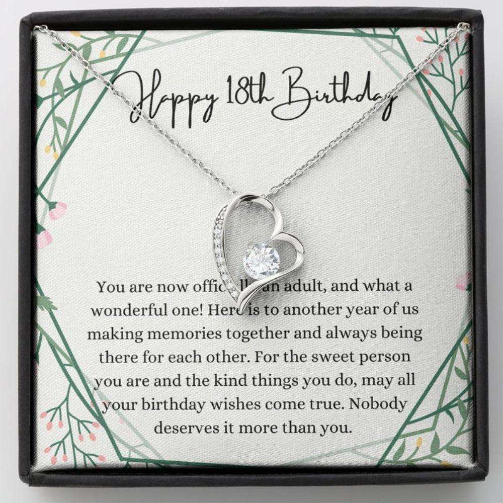 Daughter Necklace, 18Th Birthday Necklace, 18 Years Old Birthday Gift For Her, Eighteenths Birthday Dughter's Day Rakva