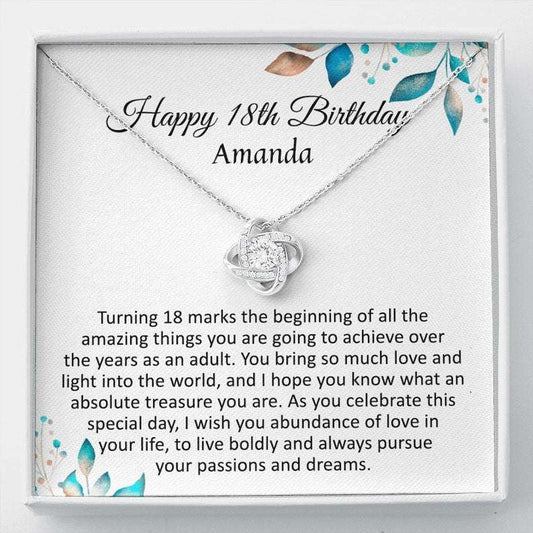 Daughter Necklace, 18Th Birthday Necklaces For Girls, 18 Year Old Birthday Necklace Girl, Personalized 18Th Birthday Necklace Gifts Dughter's Day Rakva