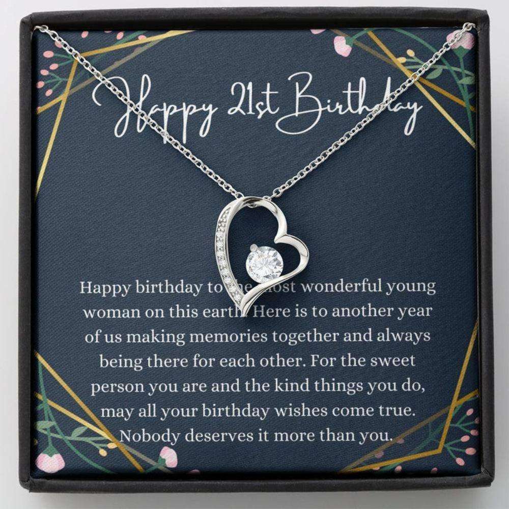 Daughter Necklace, 21St Birthday Necklace, 21St Birthday Gift For Her, Twenty First Birthday Gift Dughter's Day Rakva