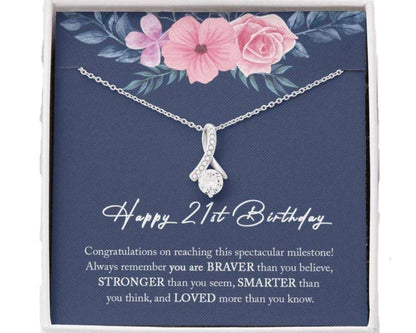 Daughter Necklace, 21St Birthday Necklace For Her, 21St Birthday Gifts For Womens Dughter's Day Rakva