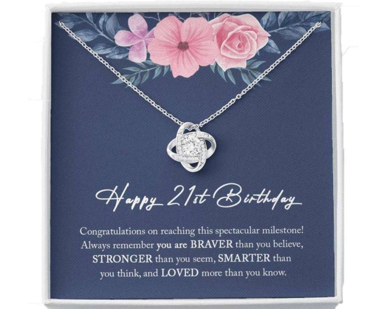 Daughter Necklace, 21St Birthday Necklace For Her, 21St Birthday Gifts For Womens Dughter's Day Rakva