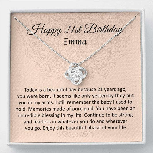 Daughter Necklace, 21St Birthday Necklace For Her, Daughter 21St Birthday Necklace, 21St Birthday Necklace Jewelry, 21St Birthday Card From Mom / Dad Dughter's Day Rakva