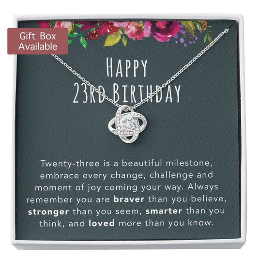 Daughter Necklace, 23Rd Birthday Necklace Gift For Her, 23Rd Birthday Jewelry, 23 Year Old Gift, 23Rd Birthday Necklace Gift From Mom/Dad Dughter's Day Rakva