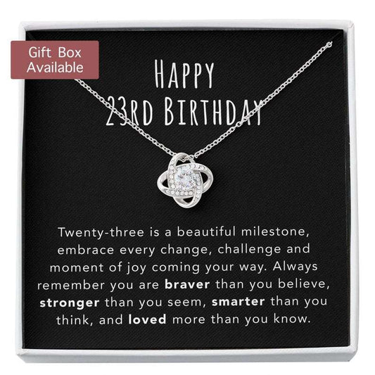 Daughter Necklace, 23Rd Birthday Necklace Gift For Her, 23Rd Birthday Jewelry, 23 Year Old Gift, 23Rd Birthday Necklace Gift From Mom/Dad Dughter's Day Rakva