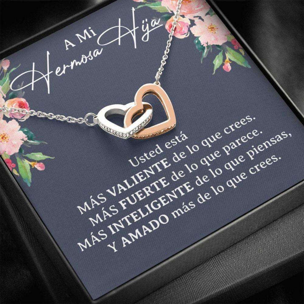 Daughter Necklace, A Mi Hija En Su Cumpleanos, Feliz Cumpleanos Hija Mia, Regalo Para Mi Hija, Madre Y Hija Spanish Necklace Dughter's Day Rakva