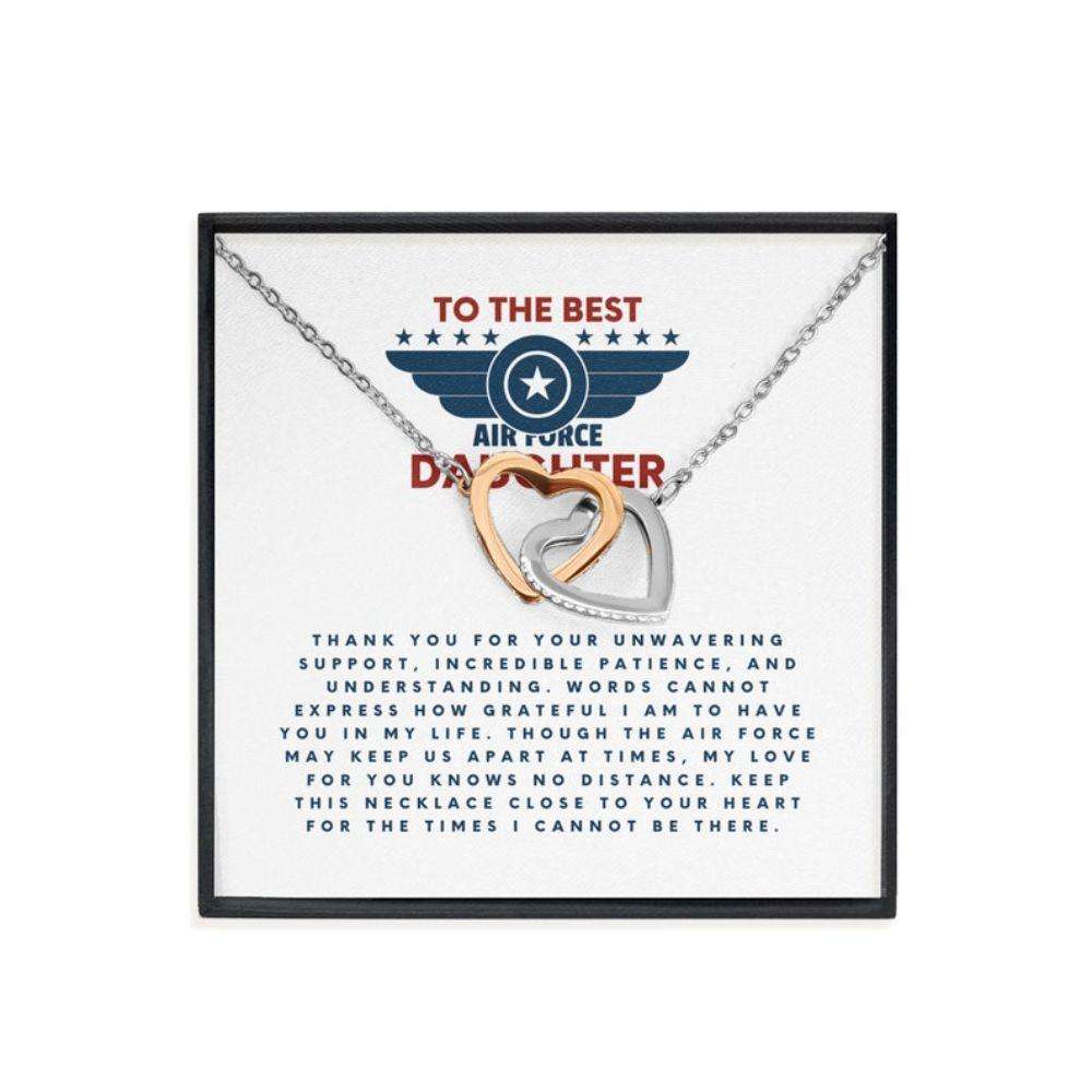 Daughter Necklace, Air Force Daughter Necklace Gift, Military Family Jewelry, Daughter Of Airman Present, Dughter's Day Rakva