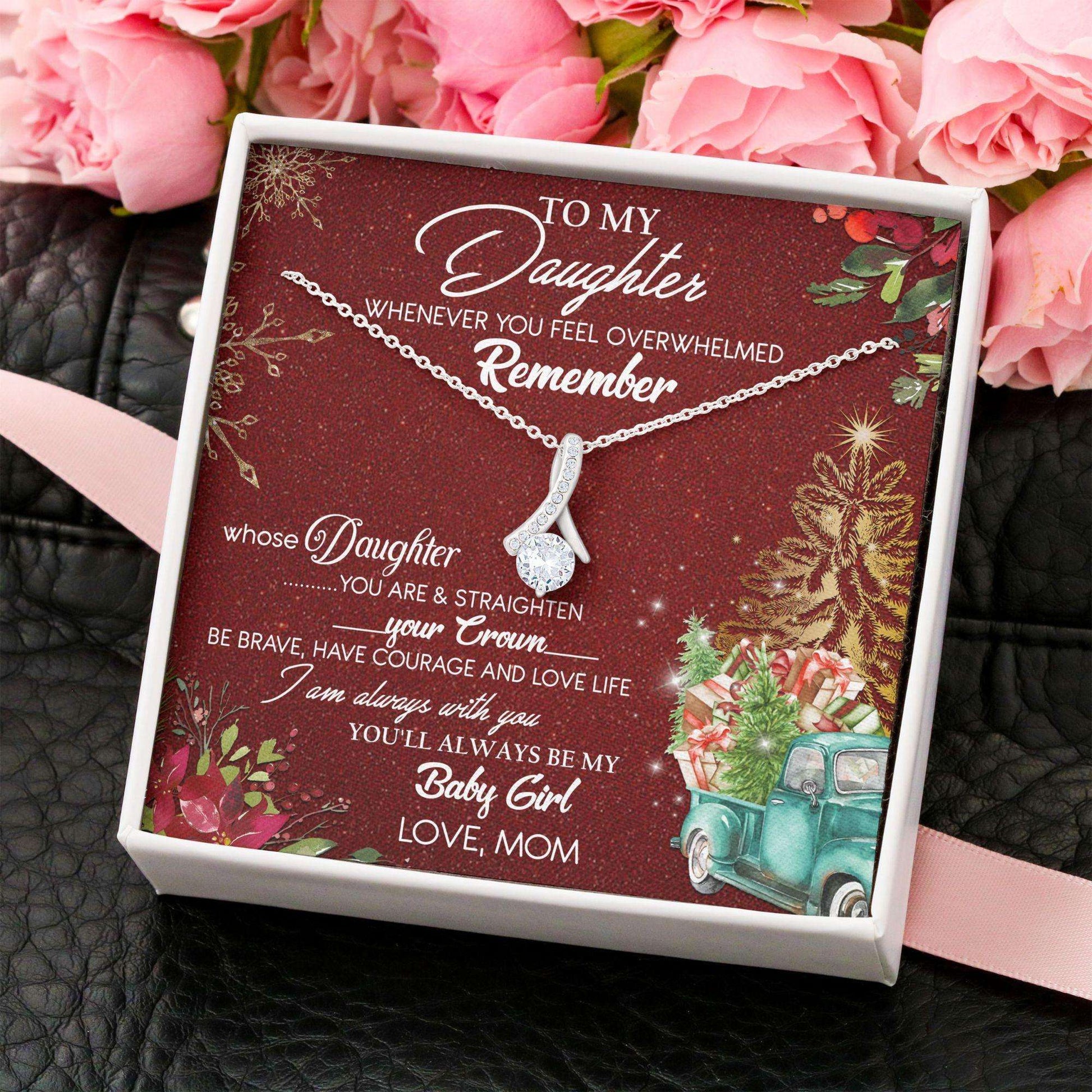 Daughter Necklace, Alluring Beauty “ Mom To Daughter Christmas Necklace Gifts Dughter's Day Rakva