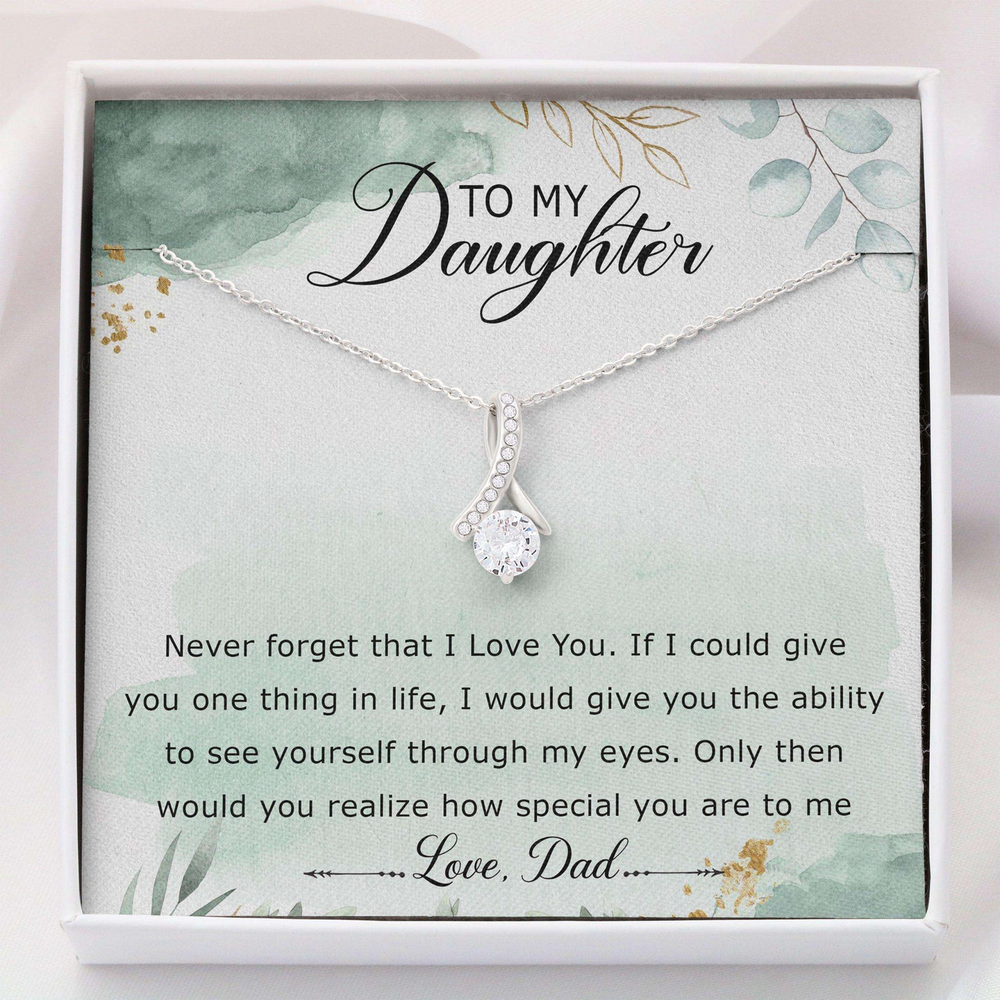 Daughter Necklace, Alluring Beauty Necklace “ Dad To Daughter Necklace Gifts For Daughter Dughter's Day Rakva