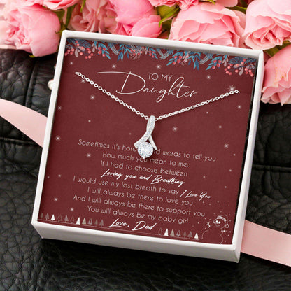 Daughter Necklace, Alluring Beauty Necklace “ Dad To Daughter Necklace Gifts V1 Dughter's Day Rakva