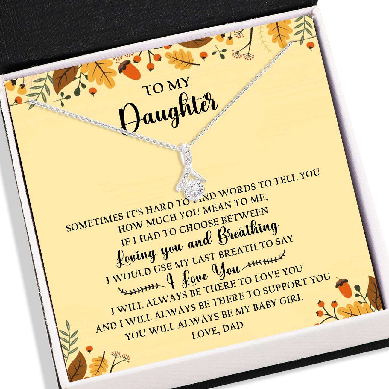 Daughter Necklace, Alluring Beauty Necklace “ Dad To Daughter Necklace Gifts V2 Dughter's Day Rakva