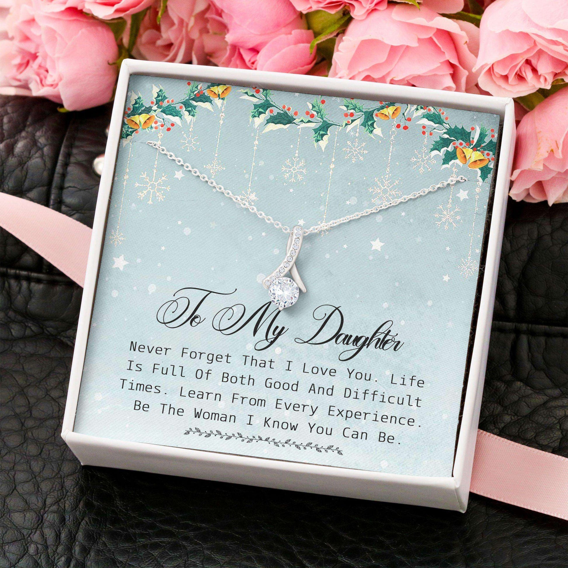 Daughter Necklace, Alluring Beauty Necklace “ To My Daughter Christmas Necklace Gifts Dughter's Day Rakva