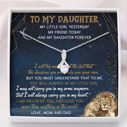 Daughter Necklace, Alluring Beauty Necklace “ To My Daughter Necklace From Mom And Dad Dughter's Day Rakva