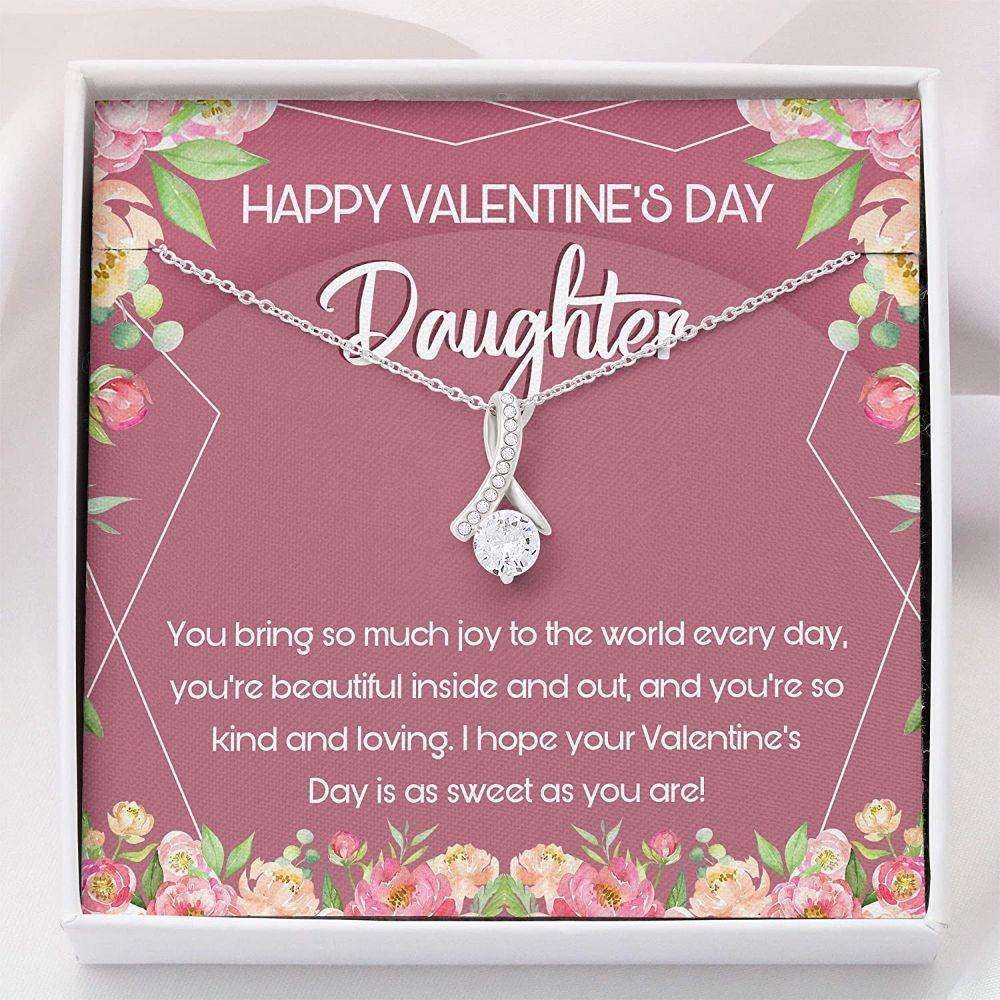 Daughter Necklace “ Alluring Beauty Necklace With Gift Box For Birthday Christmas Dughter's Day Rakva