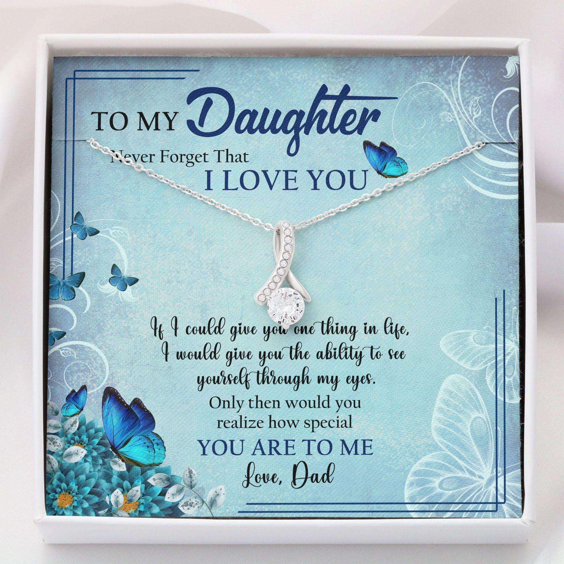 Daughter Necklace, Alluring Beauty Pendant “ To My Daughter Christmas Necklace Gifts V1 Dughter's Day Rakva