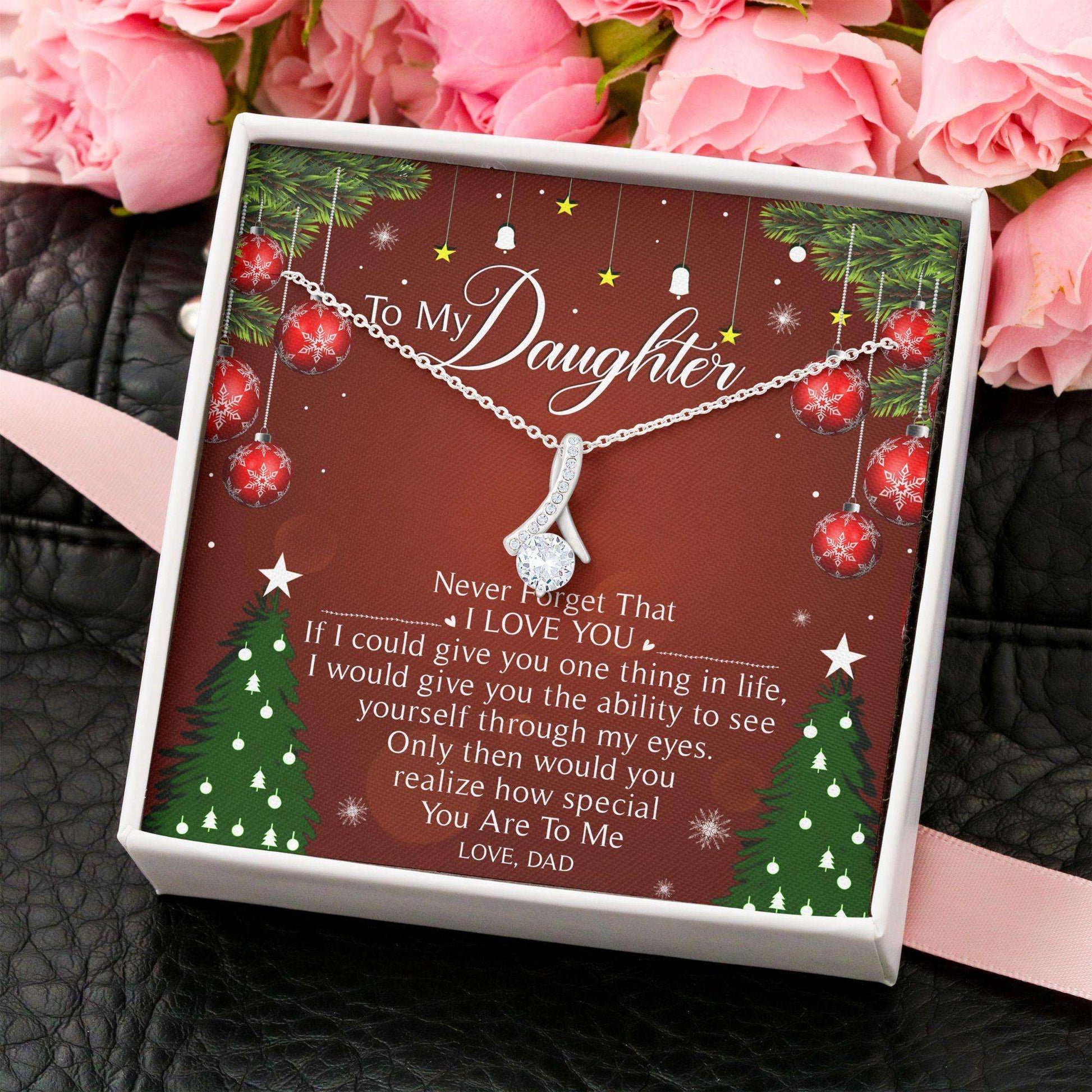 Daughter Necklace, Alluring Beauty Pendant “ To My Daughter Christmas Necklace Gifts V2 Dughter's Day Rakva