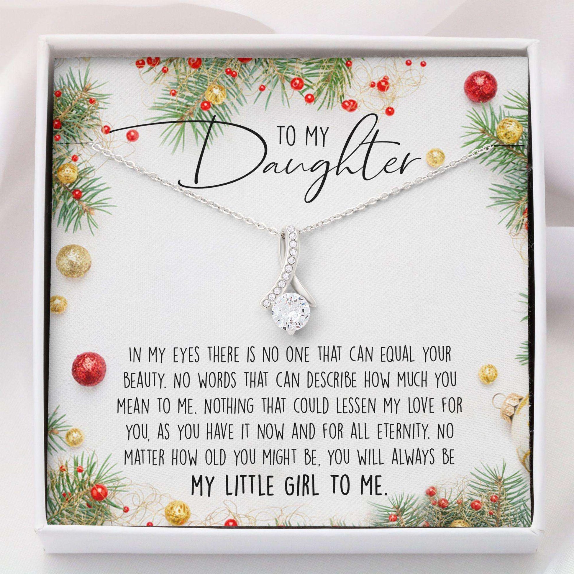 Daughter Necklace, Alluring Beauty “ To My Daughter Christmas Necklace Dughter's Day Rakva