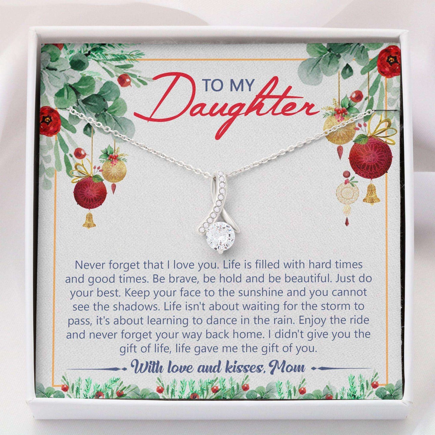 Daughter Necklace, Alluring Beauty “ To My Daughter Necklace Gifts Dughter's Day Rakva