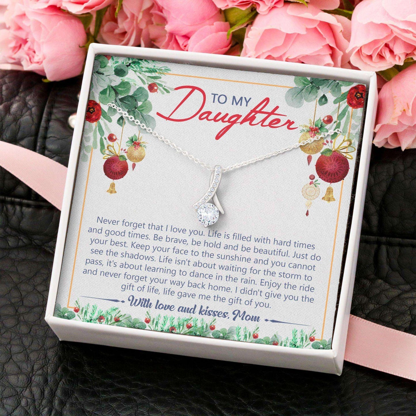 Daughter Necklace, Alluring Beauty “ To My Daughter Necklace Gifts Dughter's Day Rakva