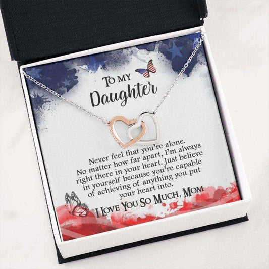 Daughter Necklace, Army Gift For Daughter From Mom, Daughter In Military Necklace, Daughter Gift, Daughters Birthday Dughter's Day Rakva