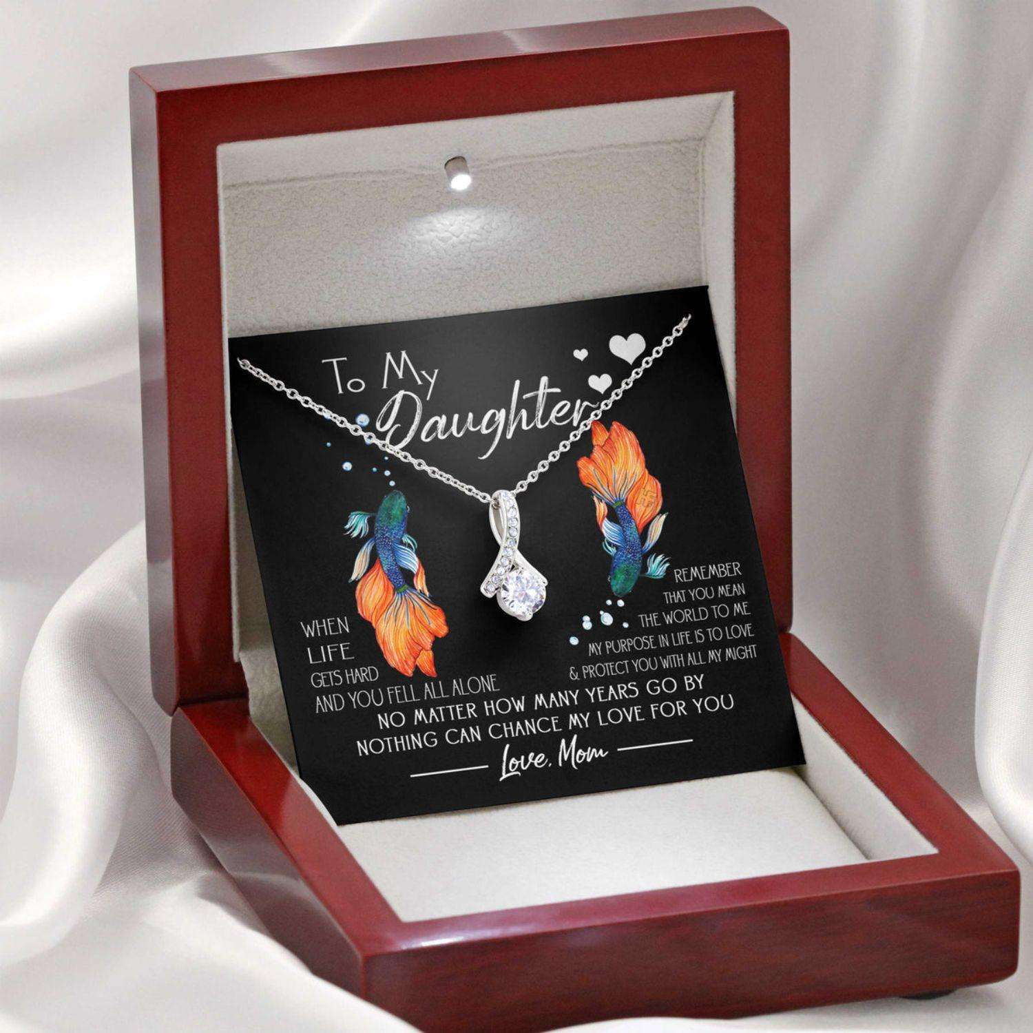 Daughter Necklace, Awareness Necklace: Gift From Mom To Austistic Daughter You Mean The World Dughter's Day Rakva