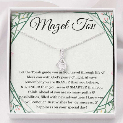 Daughter Necklace, Bat Mitzvah Gift, Mazel Tov Gift, Bat Mitzvah Necklace, Bat Mitzvah Card, Jewish Dughter's Day Rakva