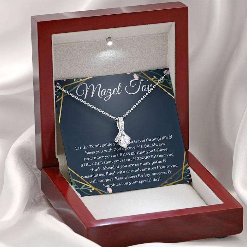 Daughter Necklace, Bat Mitzvah Gift Necklace, Mazel Tov Gift, Jewish Gifts For Daughter Rakva