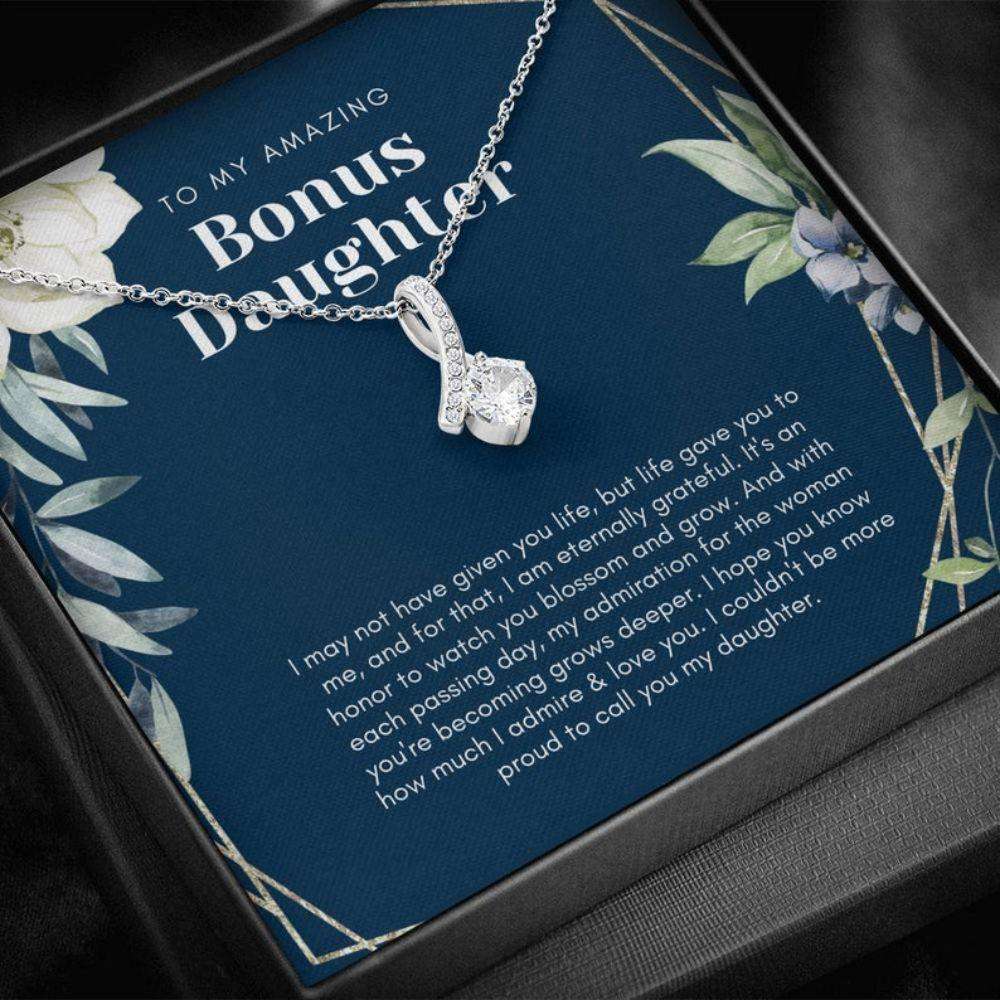 Daughter Necklace, Bonus Daughter Gift: Alluring Beauty Necklace With Meaningful Card Dughter's Day Rakva