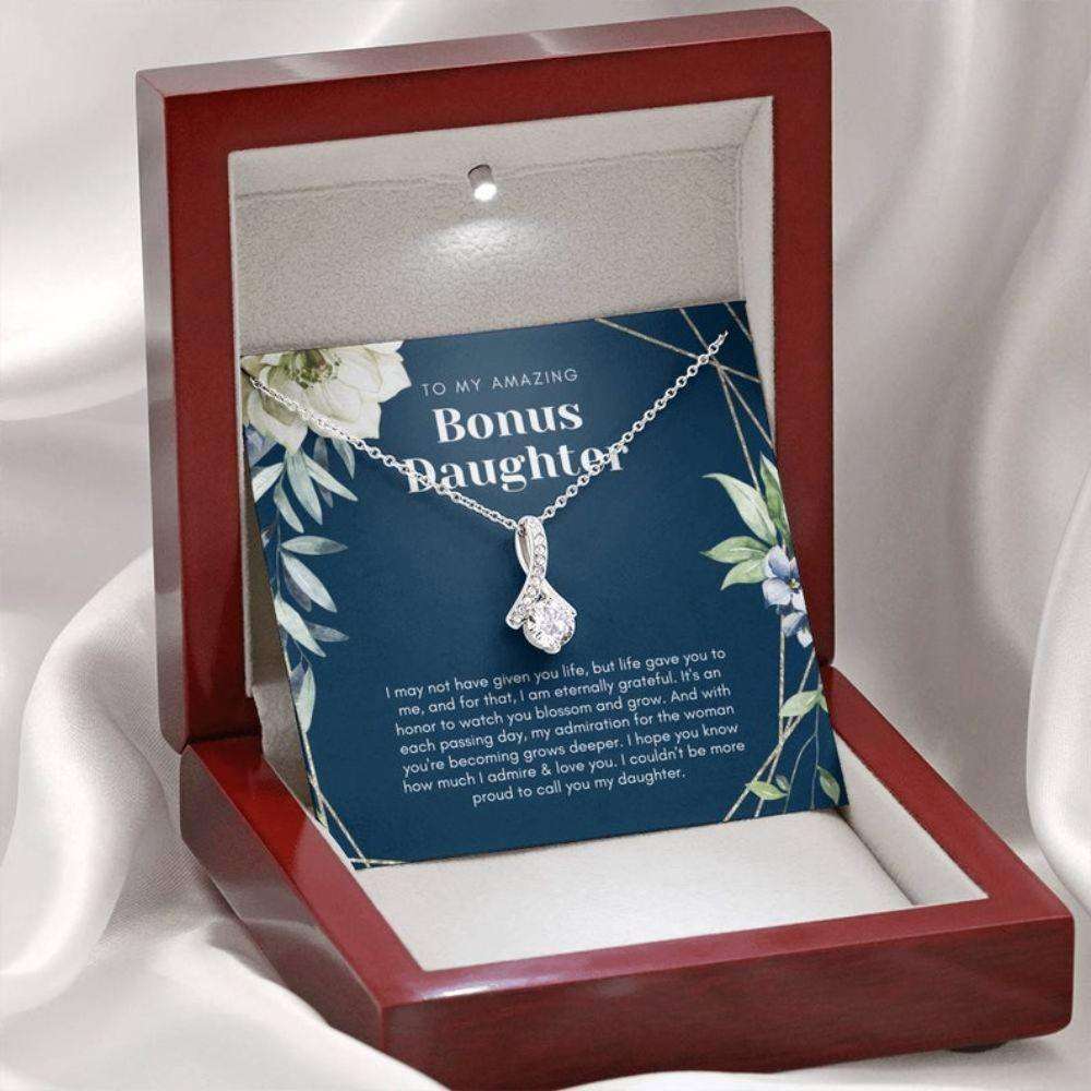 Daughter Necklace, Bonus Daughter Gift: Alluring Beauty Necklace With Meaningful Card Dughter's Day Rakva