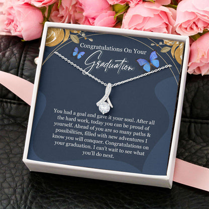 Daughter Necklace, Class Of 2024 Gift “ Graduation Necklace Gift For Girl Congrat Grad Gift “ Alluring Beauty Dughter's Day Rakva