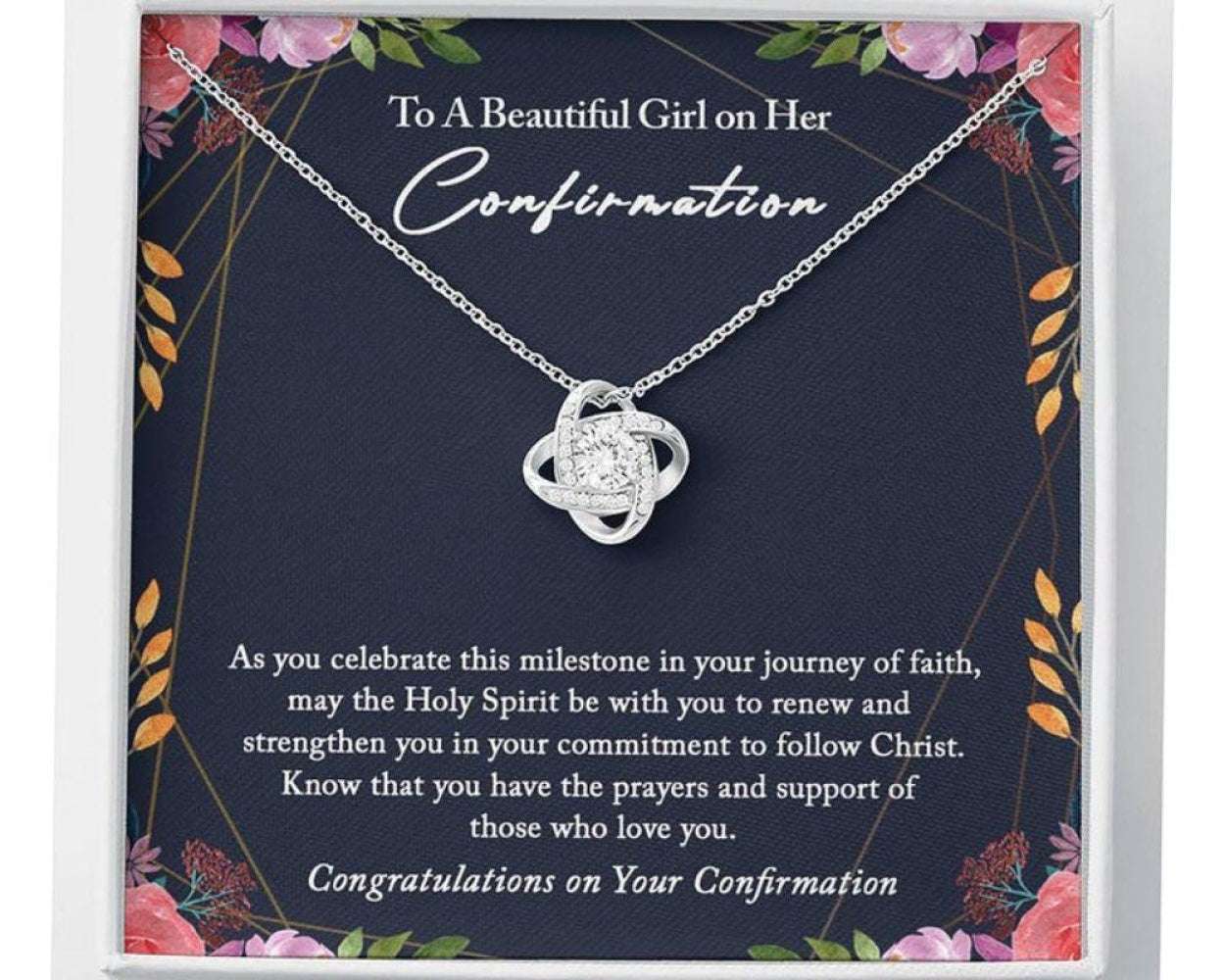 Daughter Necklace, Confirmation Necklace Gifts For Girls, Holy Confirmation For Girls, Christian Faith Gifts For Daughter Rakva