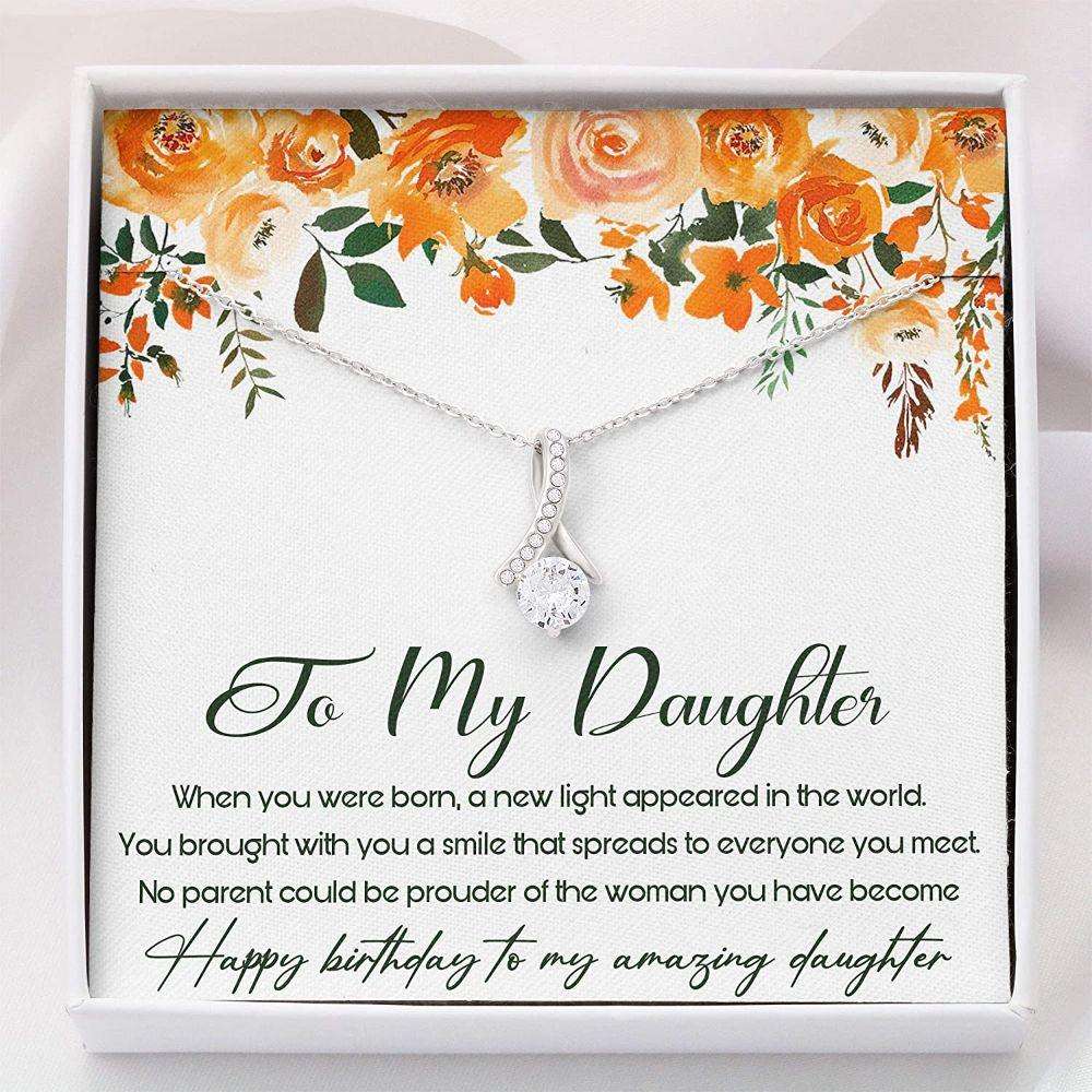 Daughter Necklace, Daughter Birthday Gift Necklace “ Alluring Beauty Necklace With Gift Box Dughter's Day Rakva